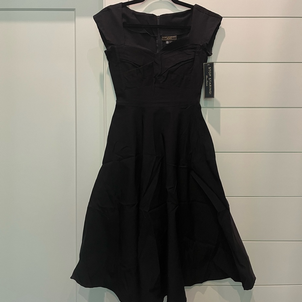 Stop Staring Alicia Estrada Black Swing Dress